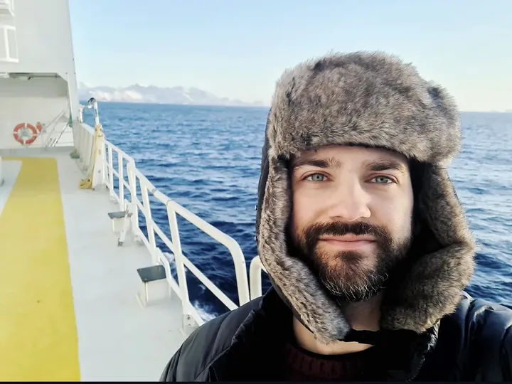 Ciaran, the developer, at sea